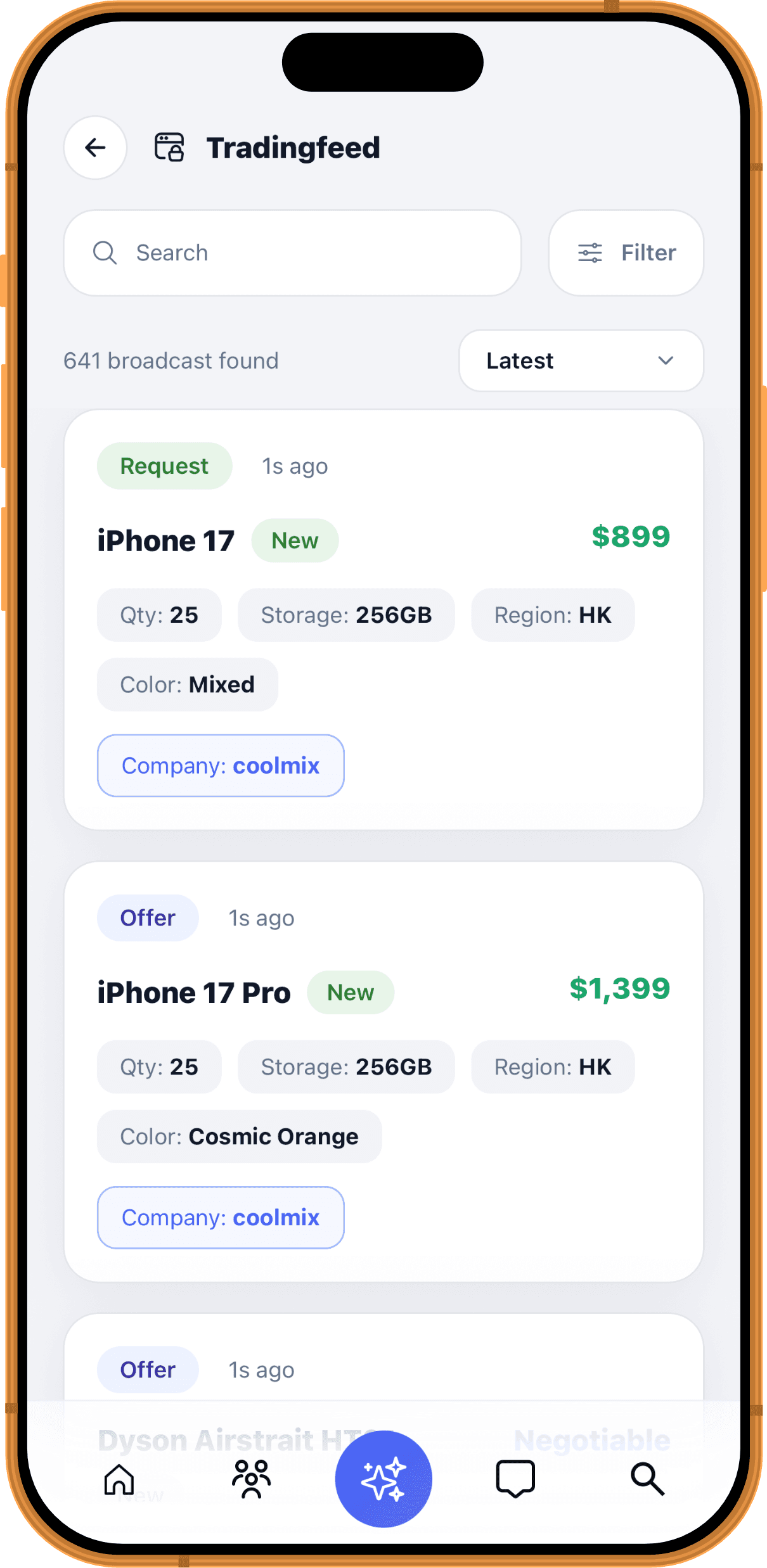 gsmfeed — Trading Feed